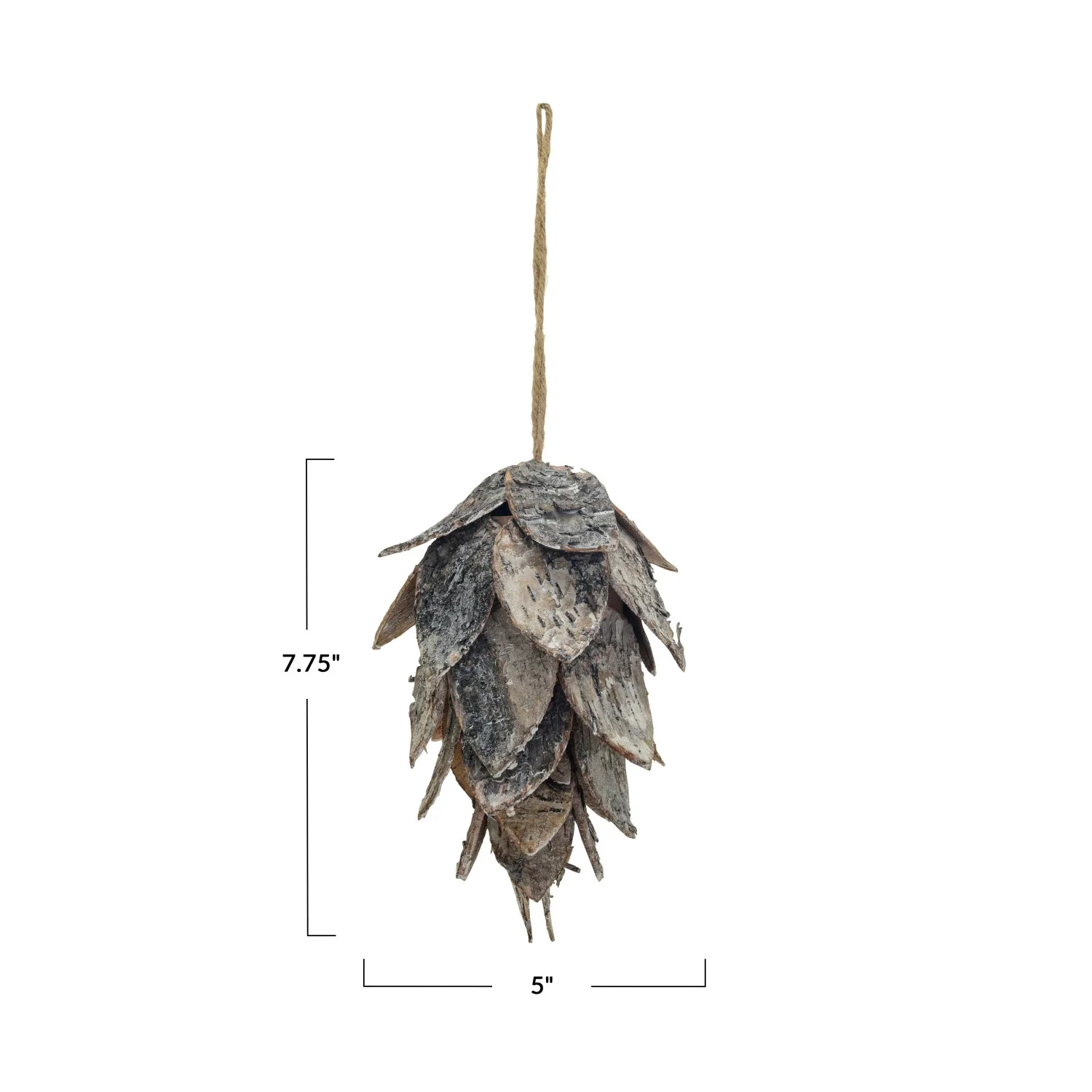 Birch Bark Pinecone Ornament - Image 3
