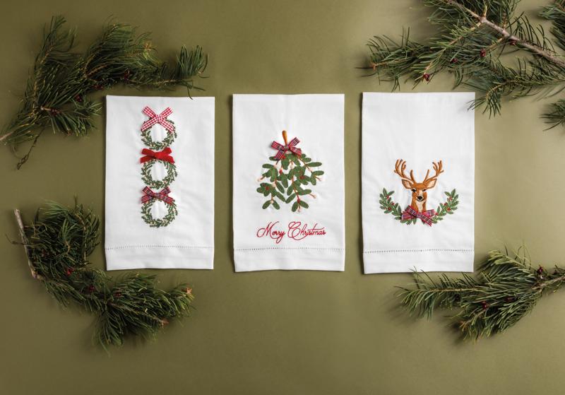 Mistletoe Embroidered Towel - Image 2