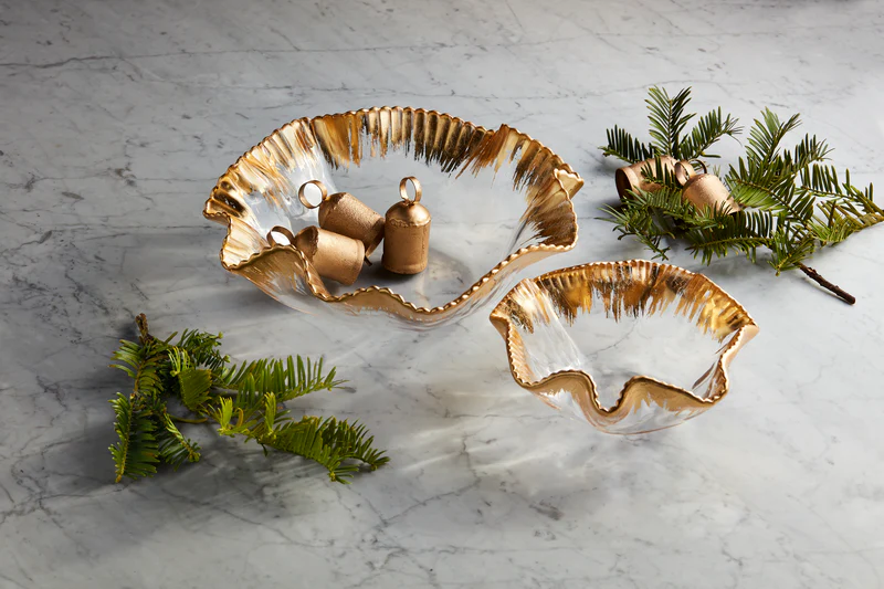 Gold Edge Ruffle Bowl Set - Image 2