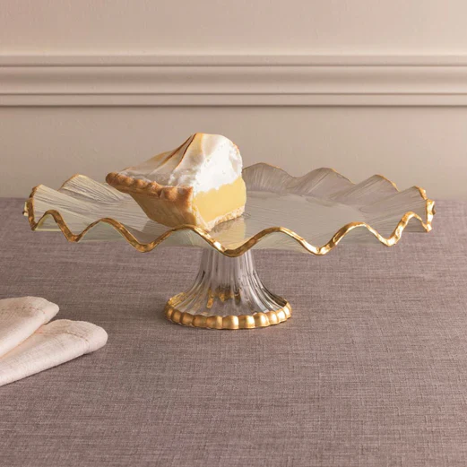 Gold Edge Ruffle Cake Stand - Image 2