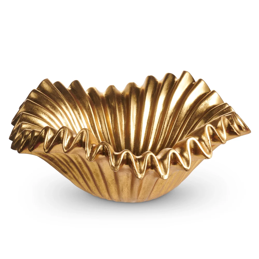 Gold Ruffle Bowl