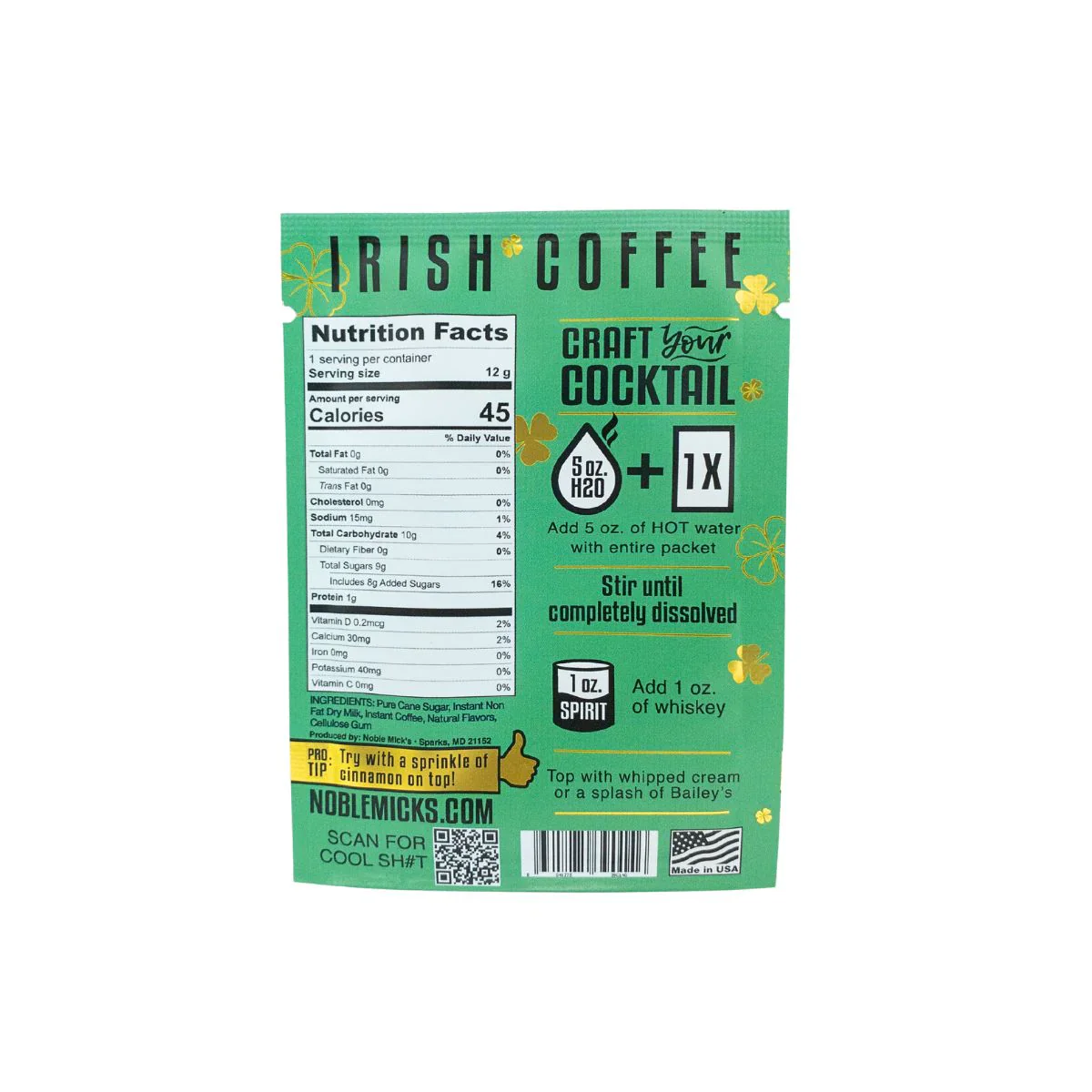 Noble Mick’s Irish Coffee Single Serve - Image 2