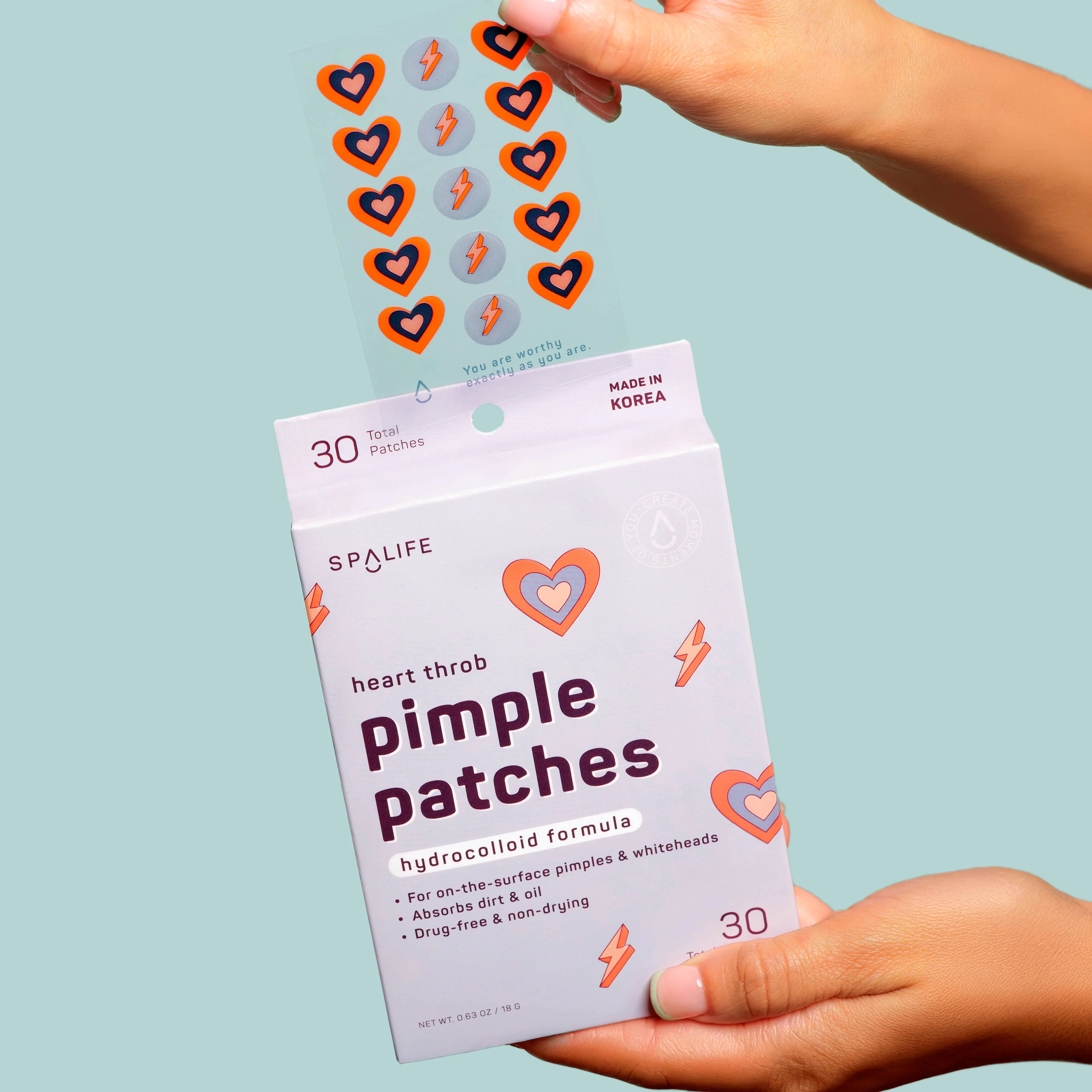 Valentines' Day Heart Throb Hydrocolloid Pimple Patches - Image 2