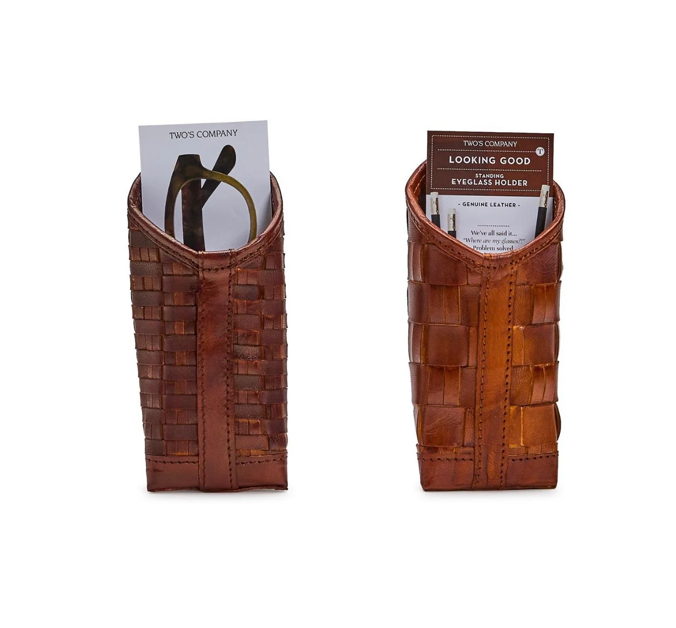 Woven Leather Accessory Holder - Image 2