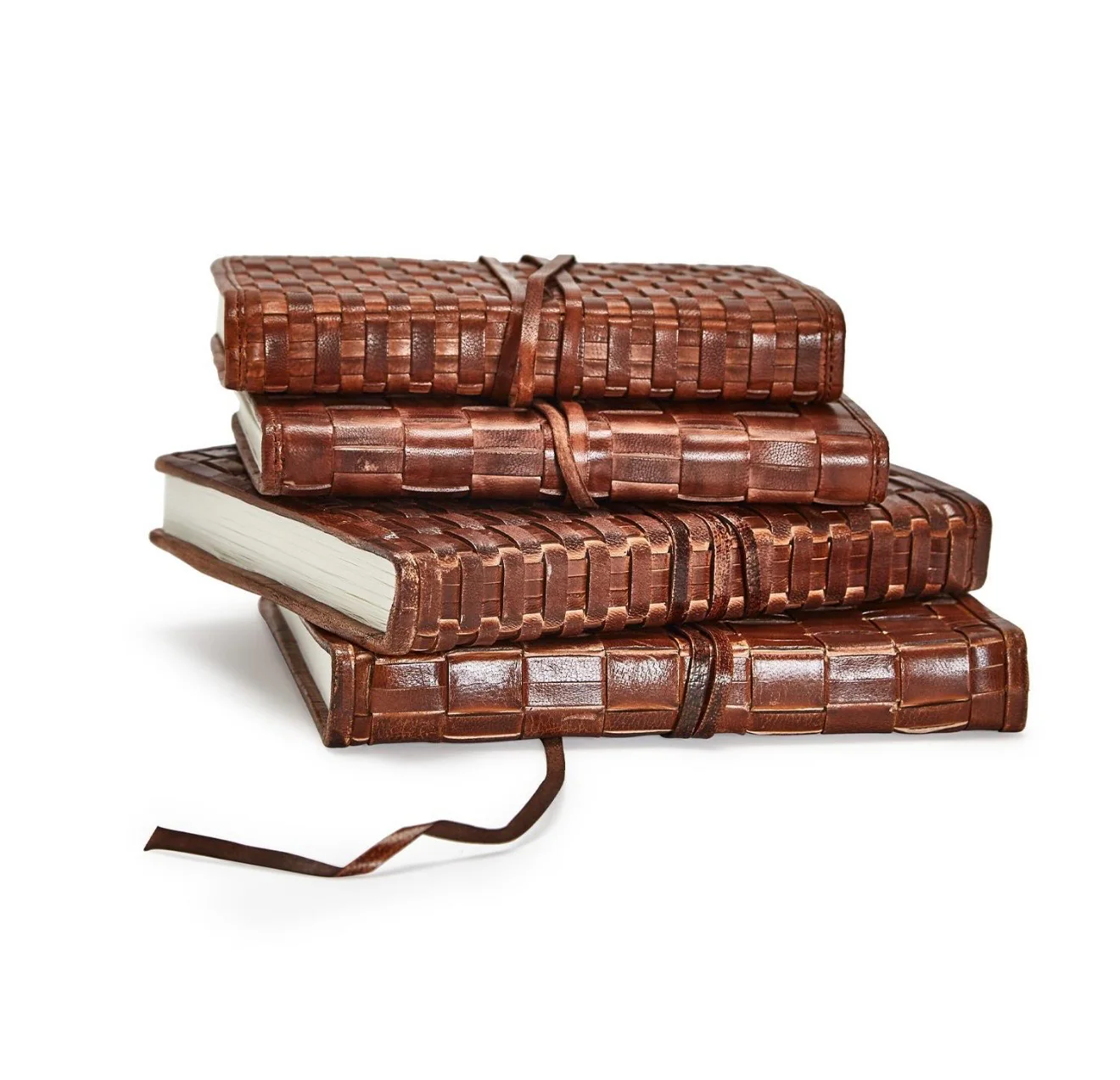 Woven Leather Journal, 2 Sizes - Image 3